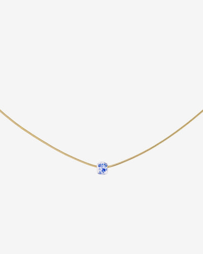 Flower Tile Necklace Gold