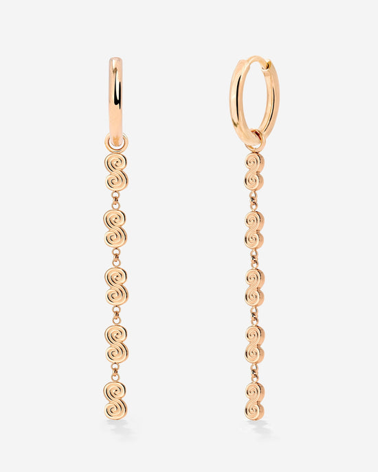Serpent's Whisper Hoop Set Small Rose Gold