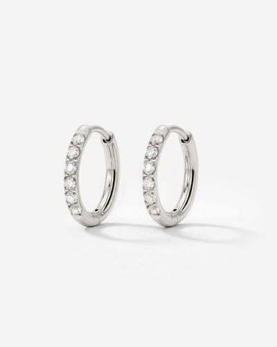 Glimmer Hoops Small Silver