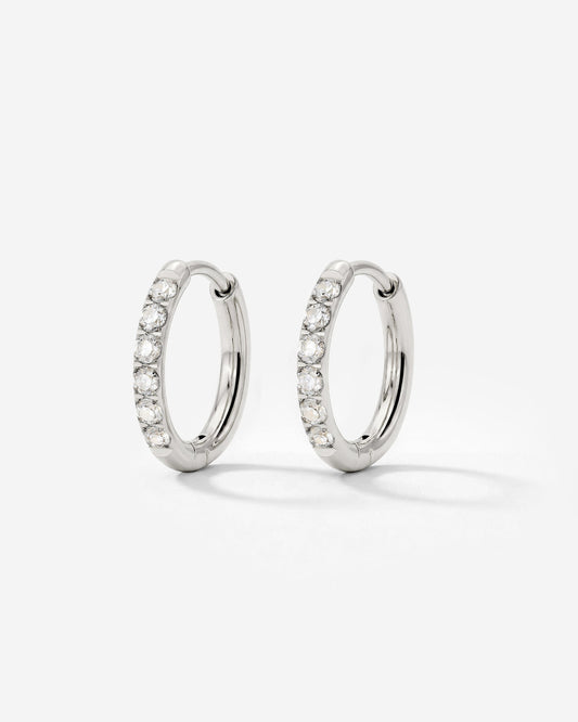 Glimmer Hoops Small Silver