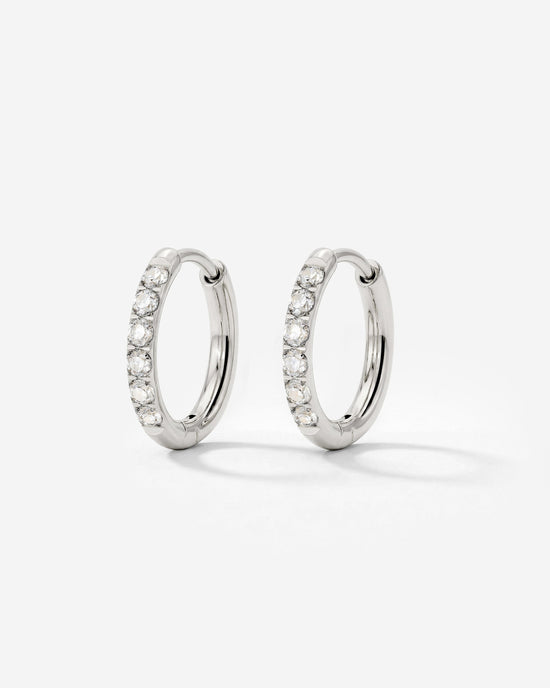 Glimmer Hoops Small Silver