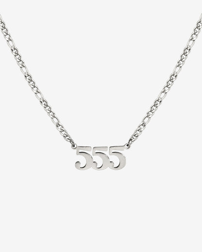 Angel Number Necklace Silber