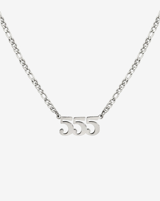 Angel Number Necklace Silver