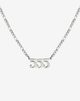 Angel Number Necklace Silver 555