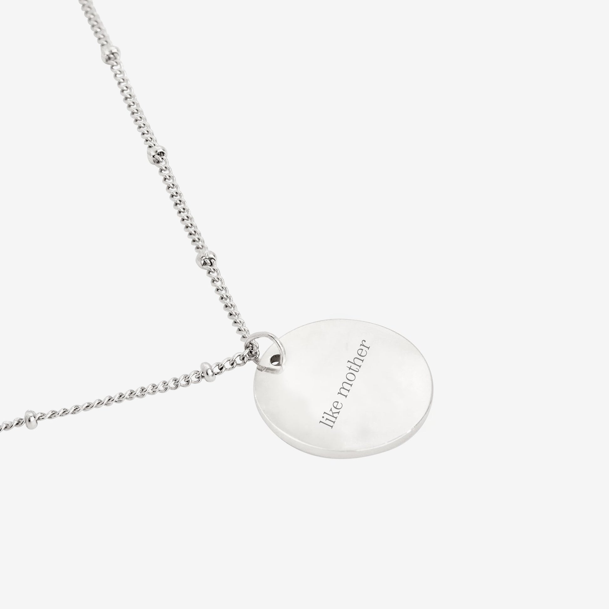Mother & Daughter Necklace Silver