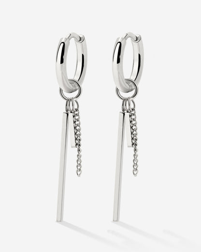 This and That Hoop Set Small Silver