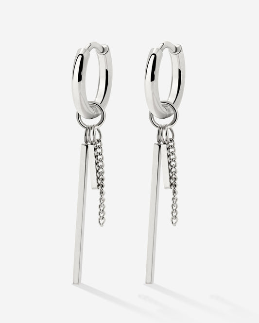 This and That Hoop Set Small Silver