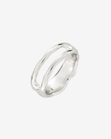 Flowing Gap Ring Silver