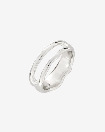 Flowing Gap Ring Silver