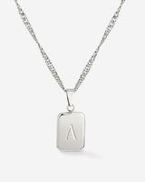 Letter Necklace Silver