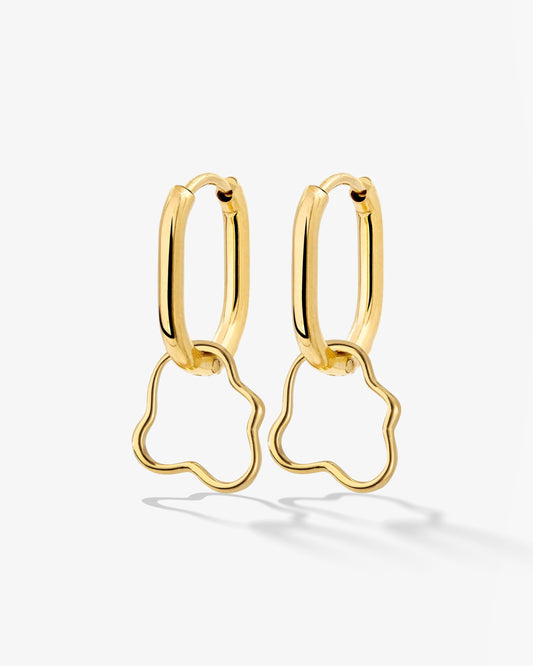 Forming Fluids Oval Hoop Set Baby Gold