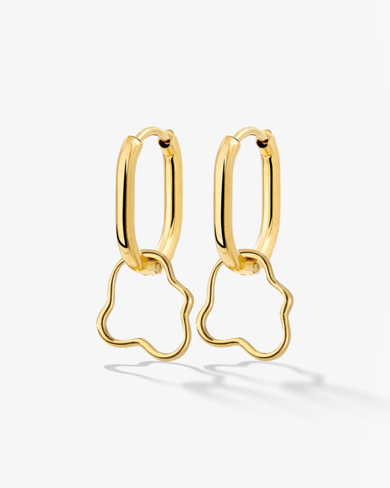 Forming Fluids Oval Hoop Set Baby Gold