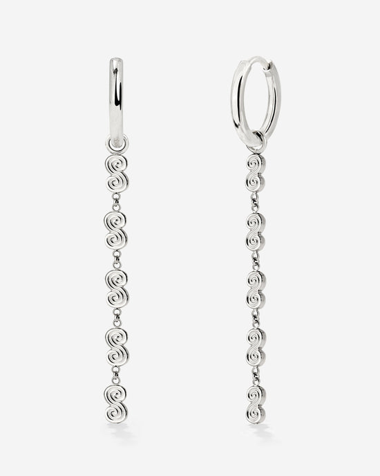 Serpent's Whisper Hoop Set Small Silver
