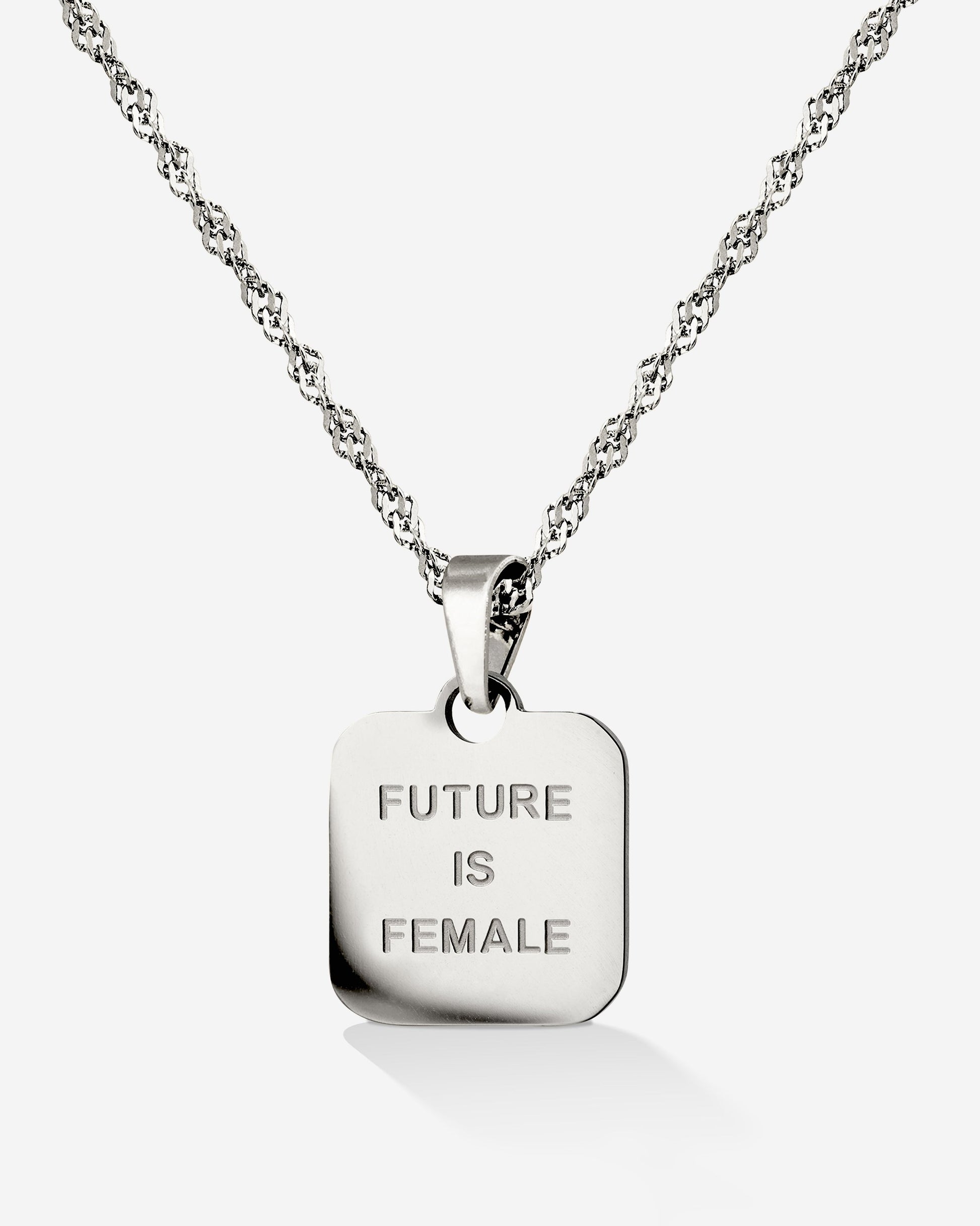 Future is female Necklace Silver