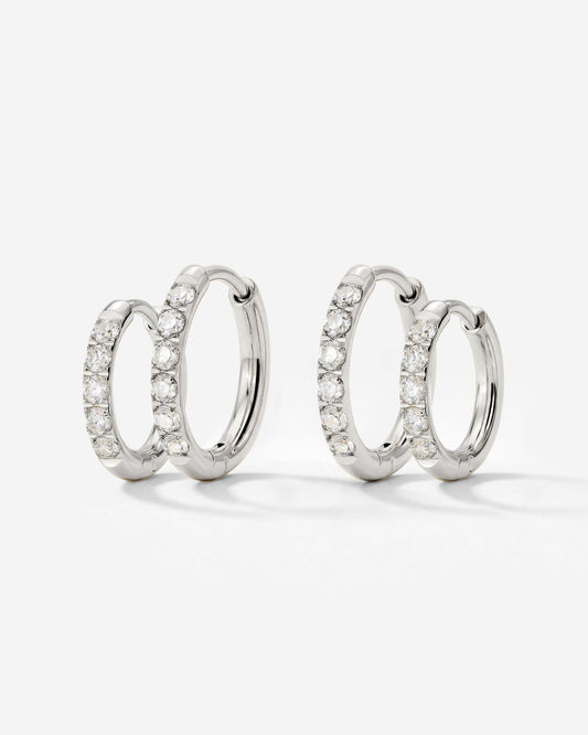 Glimmer Hoop Bundle Silver