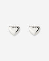 Lovely Heart Studs Silver