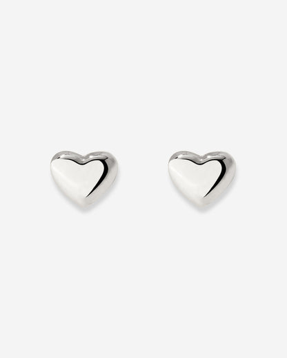 Lovely Heart Studs Silver