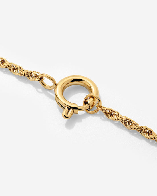 Rope Chain Charm Necklace gold