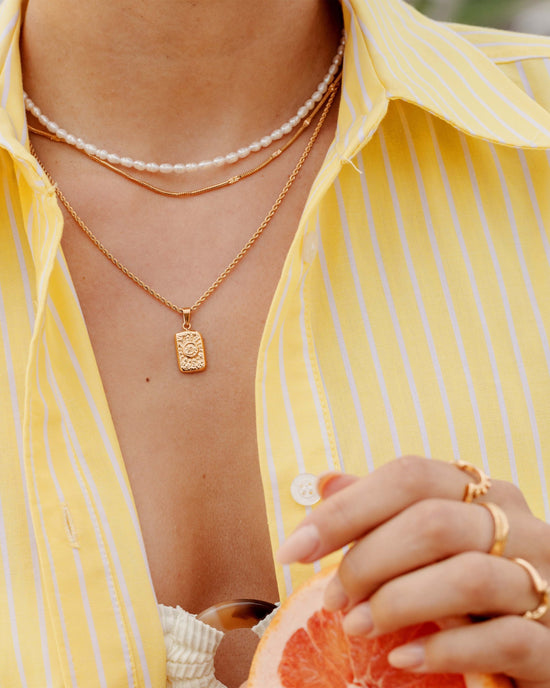 Sun Lover Pendant Necklace Rose Gold