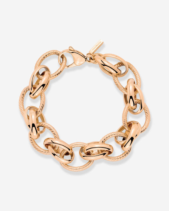 Chunky Twisted Links Bracelet Rose Gold