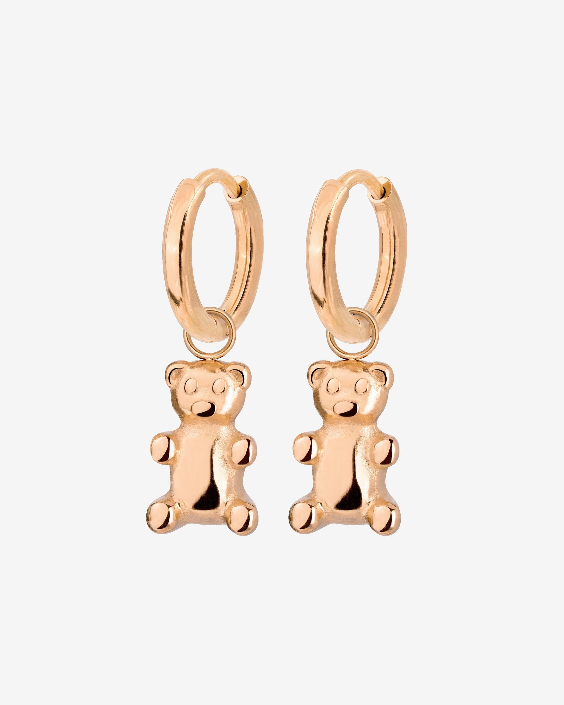 Fortune Bear Hoop Set Baby Rose Gold