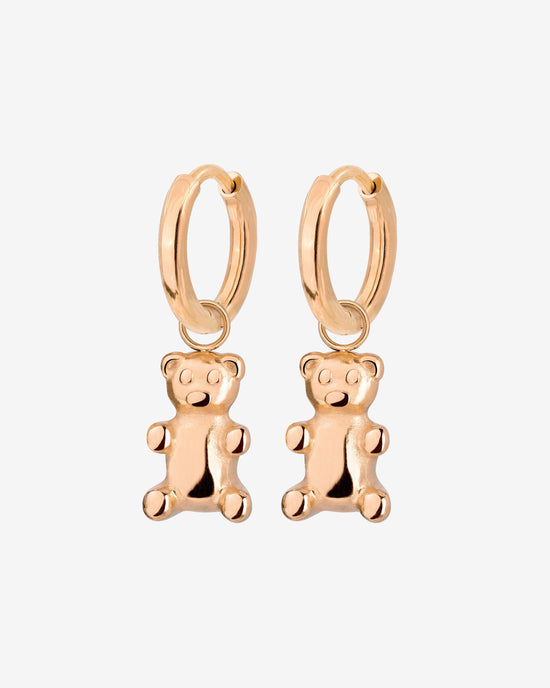 Fortune Bear Hoop Set Baby Rose Gold