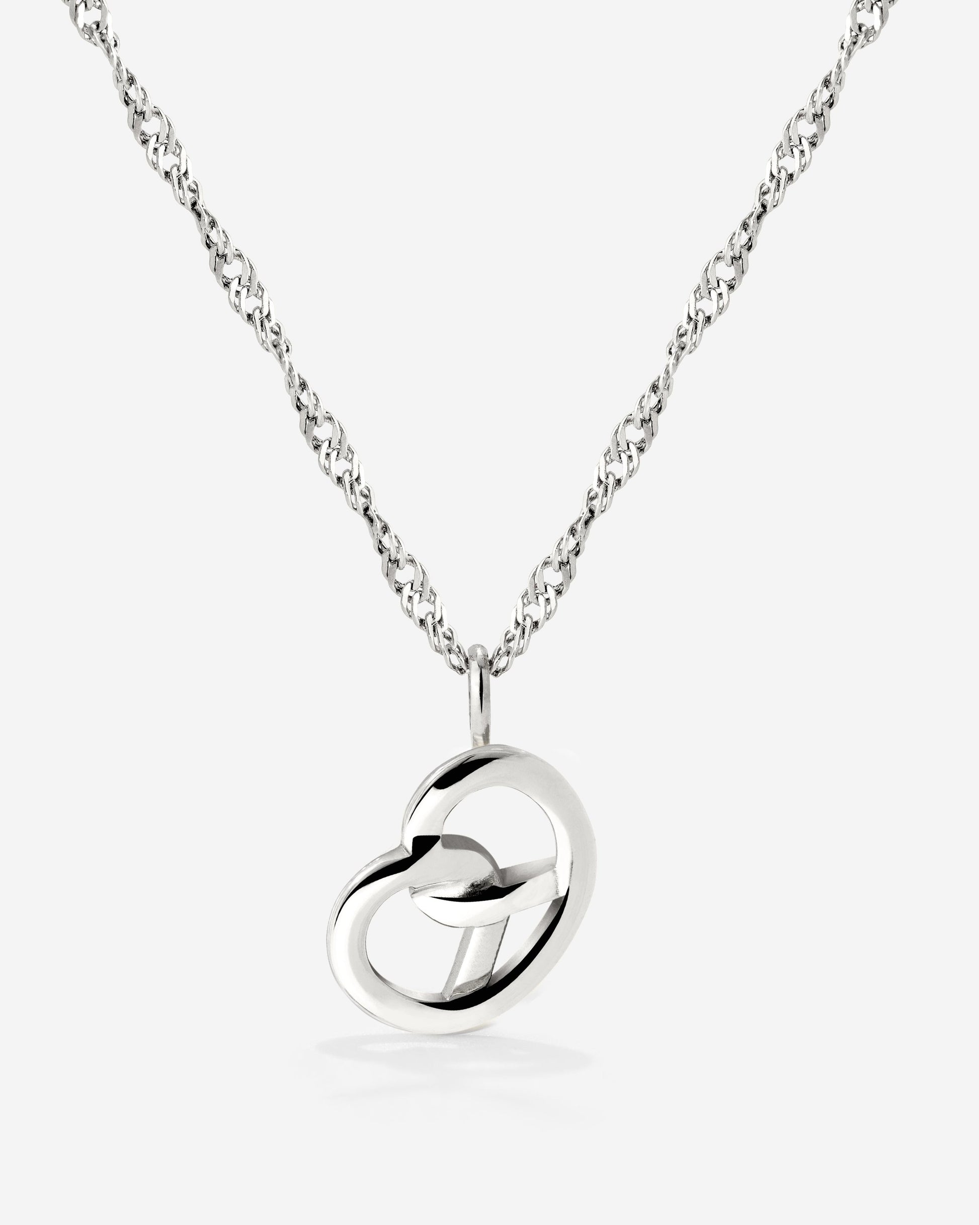 Bedazzle my Pretzel Necklace Silver