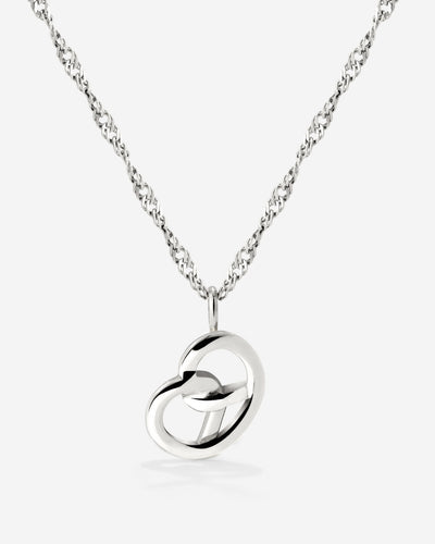 Bedazzle my Pretzel Necklace Silver
