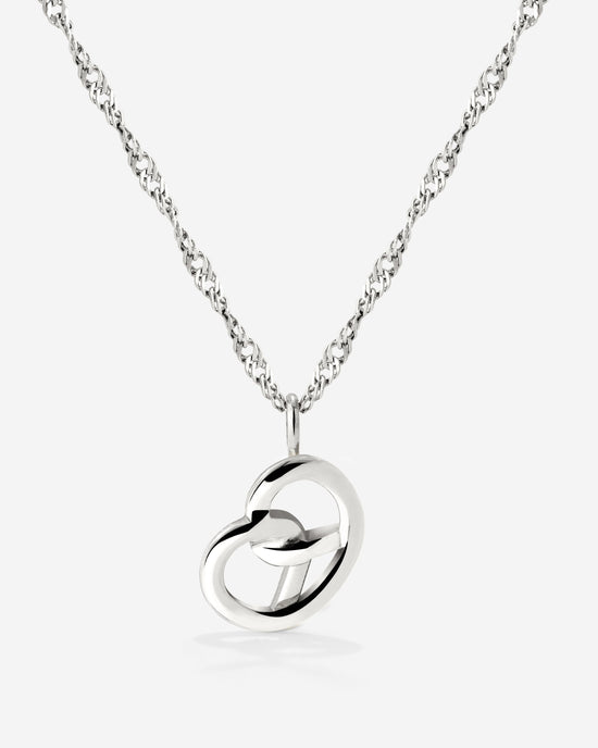 Bedazzle my Pretzel Necklace Silver