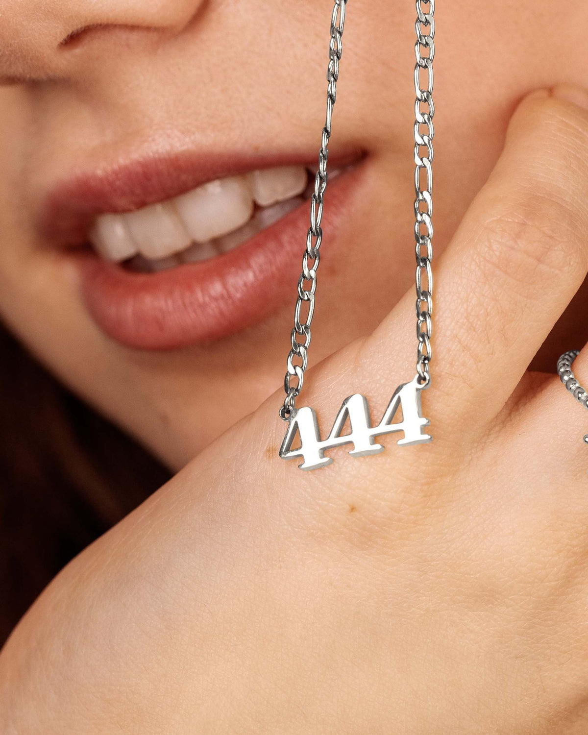 Angel Number Necklace Silber