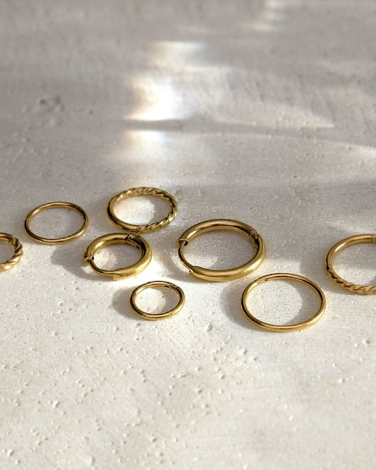 Slim Hoops Small Gold