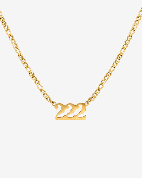 Angel Number Necklace Gold