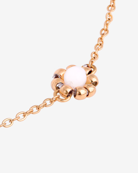 Flower 'n' Beads Necklace Rose Gold