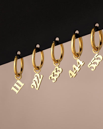 Angel Number Hoop Set Small