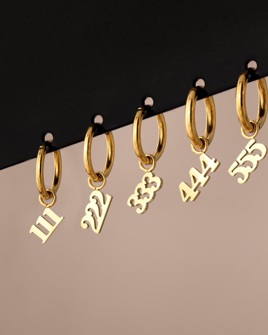 Angel Number Hoop Set Small