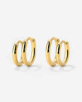 Clean Hoop Set Small Gold