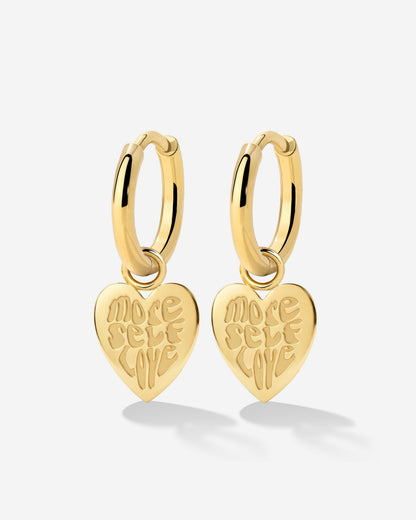 More Self-Love Hoop Set Small Gold