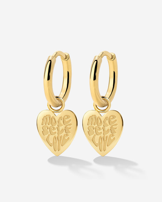 More Self-Love Hoop Set Small Gold