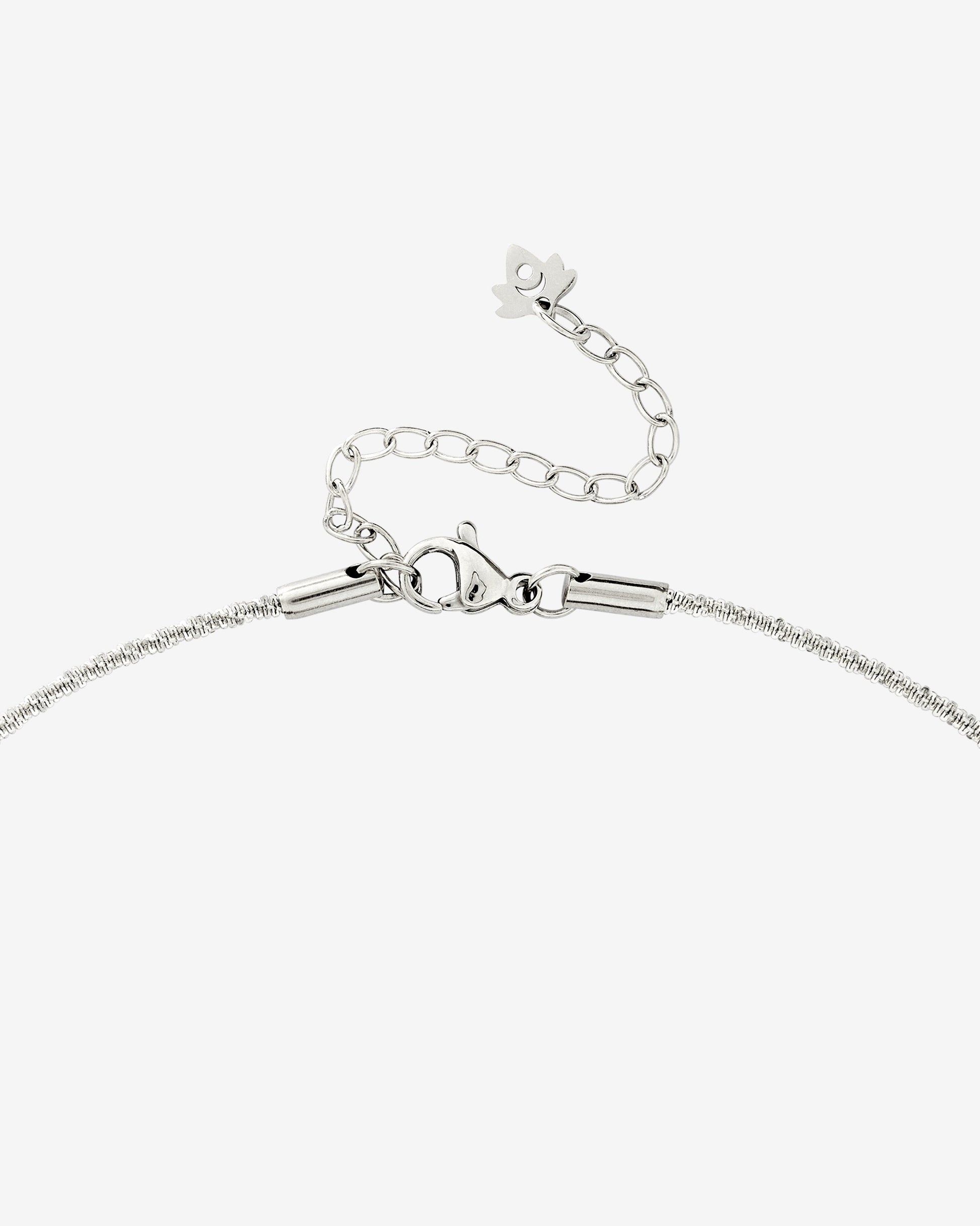 Criss Cross Chain Necklace Silver