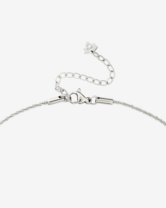 Criss Cross Chain Necklace Silver