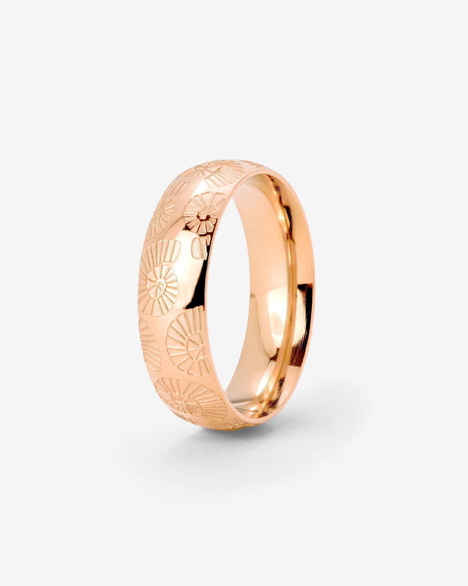 Ammonite Shell Ring Rose Gold