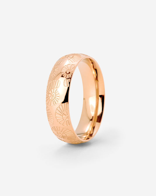Ammonite Shell Ring Rose Gold