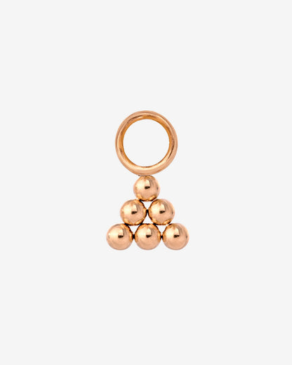 Tiny Beads Twisted Hoop Set Small Rose Gold