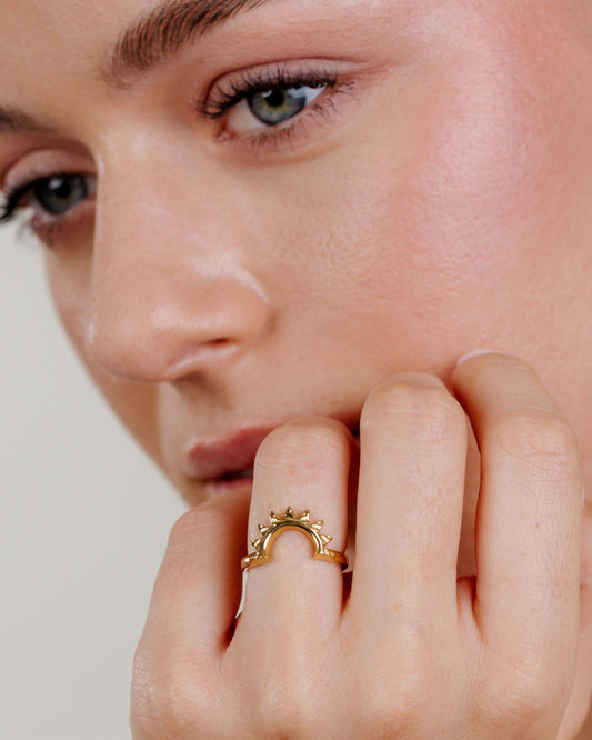 Sun Ray Ring Gold