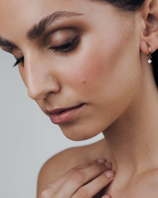North Star Hoop Set Small Rose Gold