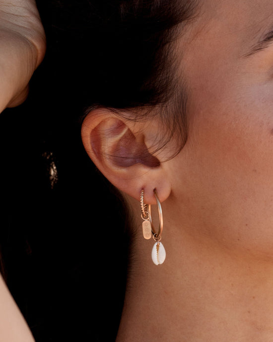 Ocean Whisper Sierra Hoop Set Large Rose Gold
