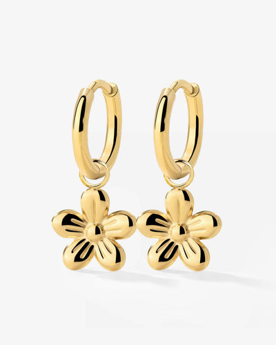 Blossom Hoop Set Small Gold