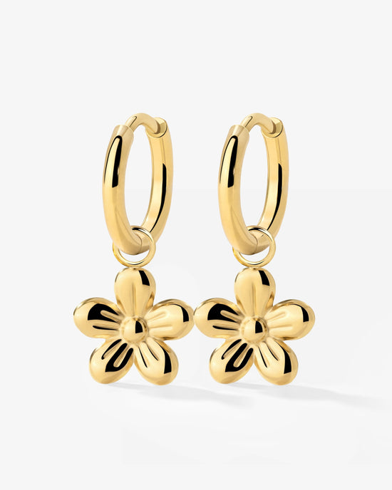 Blossom Hoop Set Small Gold