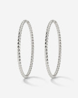 Twisted Hoops Extra Large Silver