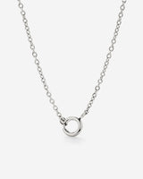 Classic Chain Charm Necklace Silver